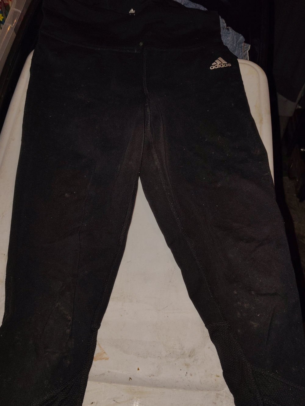 adidas Kids Black Logo Athletic Leggings